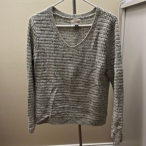 v-neck gray sweater